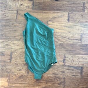 Green One-Shoulder One Piece